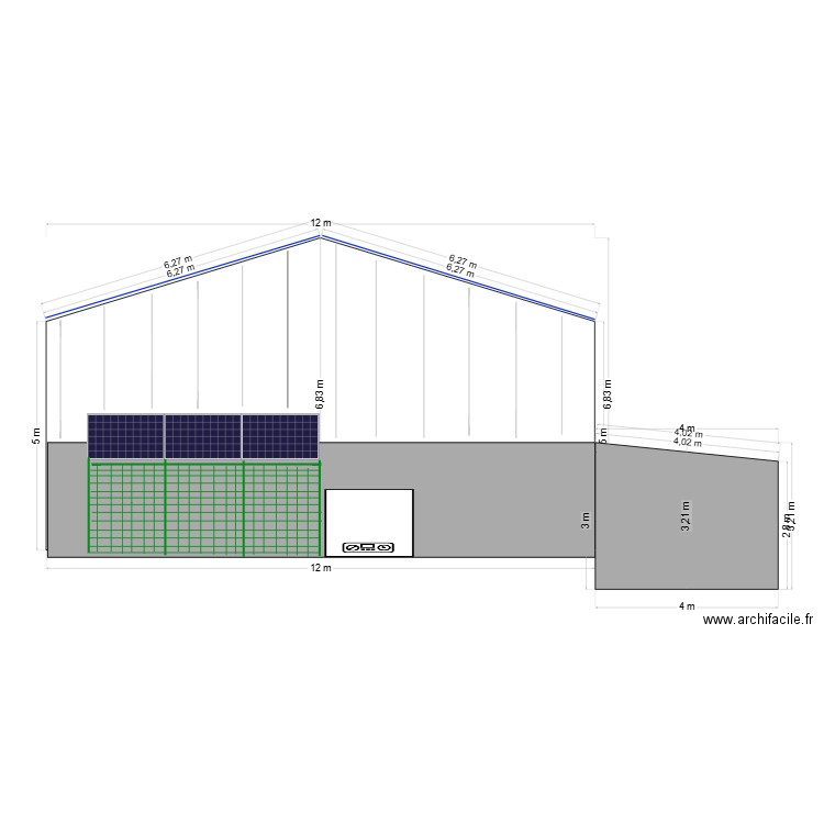 abattoir vue nord. Plan de 0 pièce et 0 m2