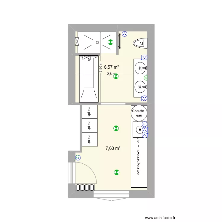 pax 58. Plan de 2 et 14 m² pax 58. Plan de 2 et 14 m²