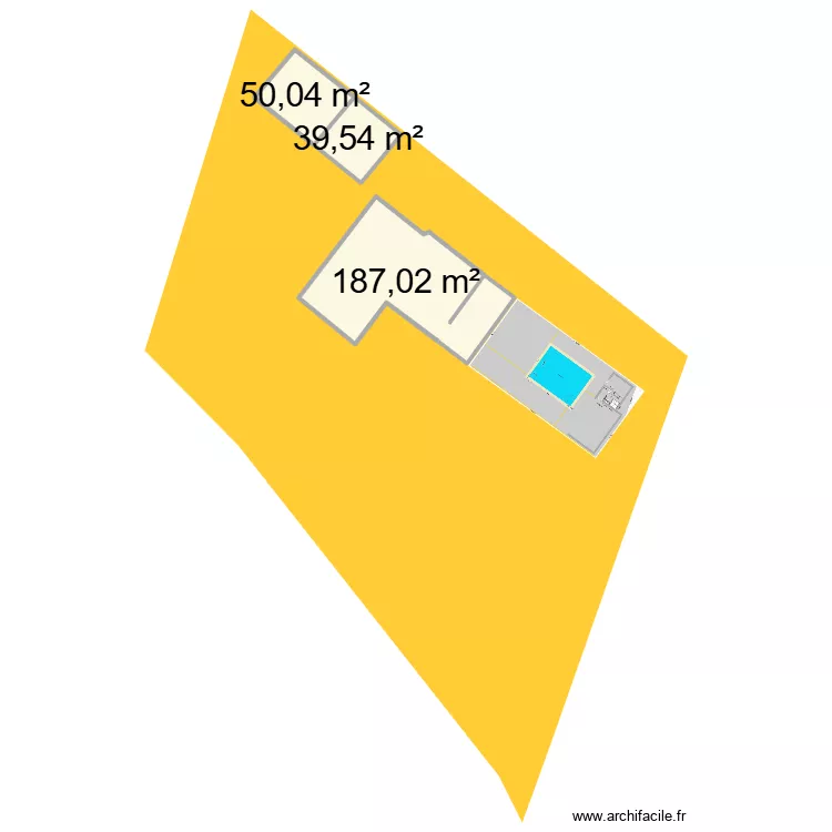 Cadastre + plan Ext 2. Plan de 3  et 277 m²