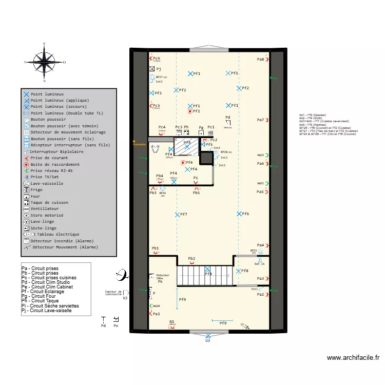Home (Sch&eacute;ma &eacute;lectrique) v3.31. Plan de 31  et 438 m²