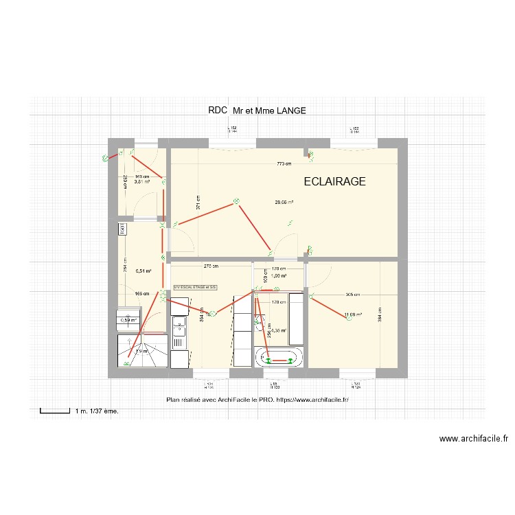 MAISON RDC ECLAIRAGE 05. Plan de 0 pièce et 0 m2