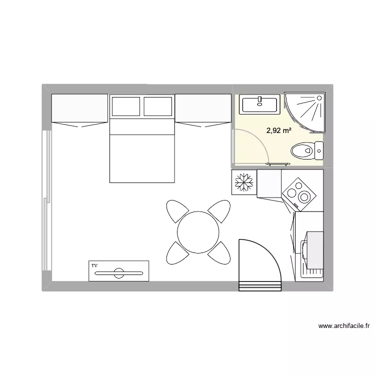 appart 1. Plan de 1 et 3 m² appart 1. Plan de 1 et 3 m²