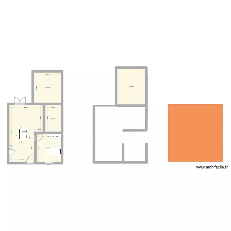 GARAGE1. Plan de 5  et 72 m²