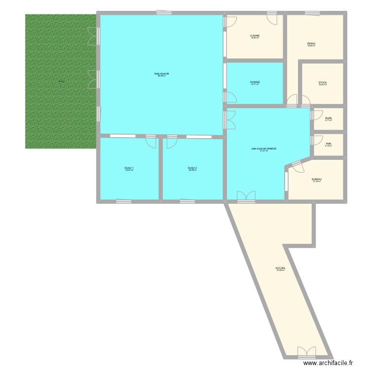 PLAN LAURA V2. Plan de 12 pièces et 306 m2