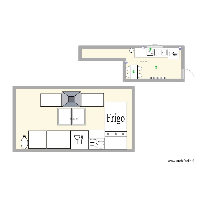 Cuisine. Plan de 0 pièce et 0 m2