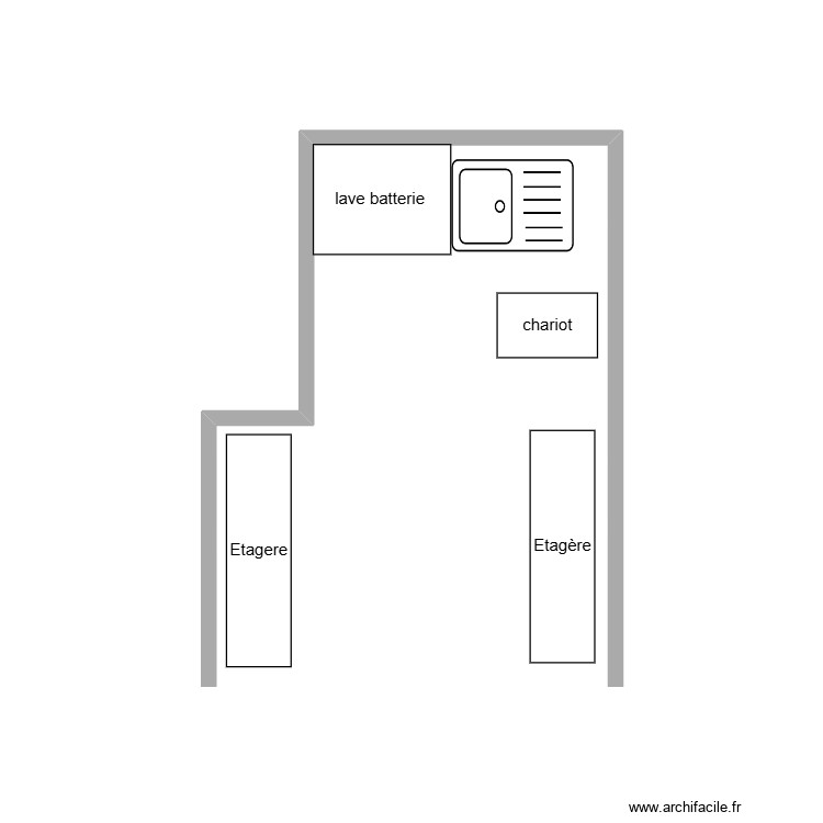 lave batterie. Plan de 0 pièce et 0 m2