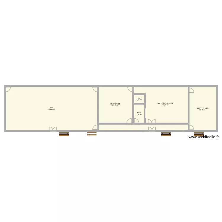 Marillac avec CDI. Plan de 6  et 342 m²