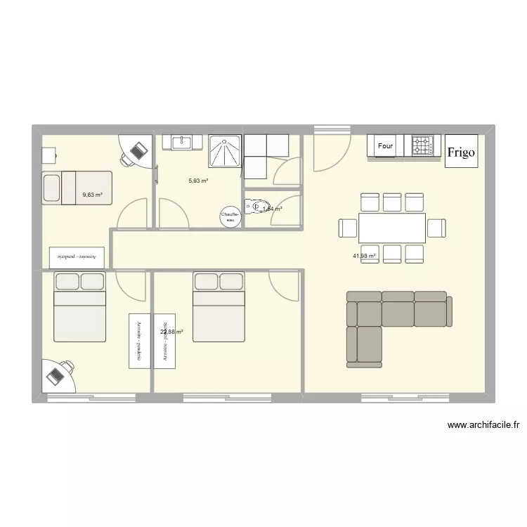 Maison 90m2 à vendre. Plan de 5 Pièces et 82 m² Maison 90m2 à vendre. Plan de 5 Pièces et 82 m²