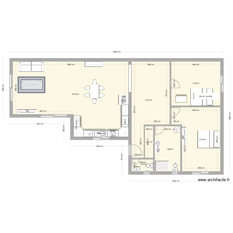 ST GILLES 4. Plan de 7  et 138 m²