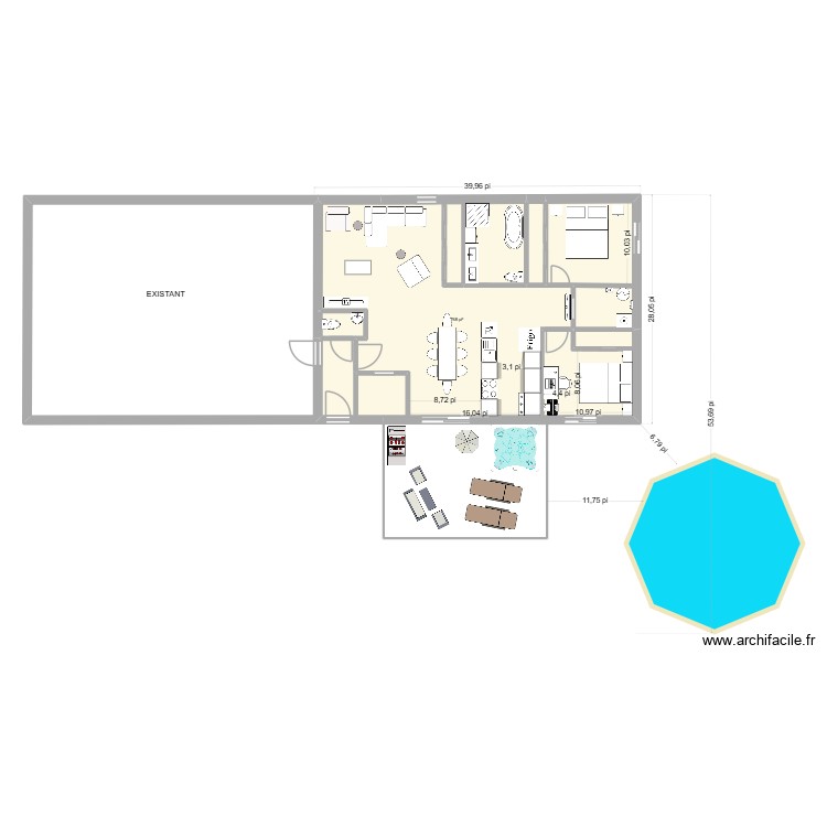 Plan 40x28 toit. Plan de 0 pièce et 0 m2