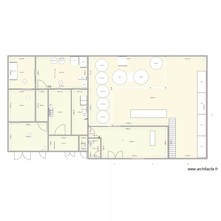 Plan l&eacute;gumerie v2027. Plan de 11  et 301 m²