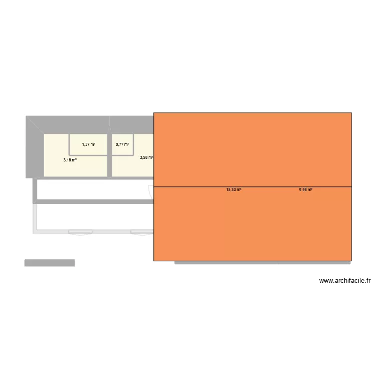 maison v1. Plan de 16  et 103 m²