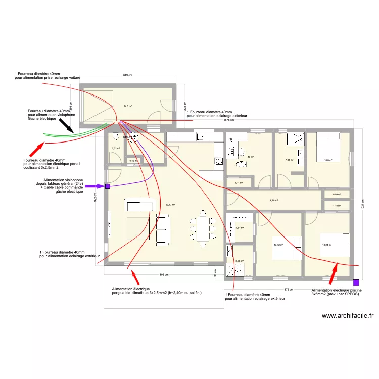Projet_Villa_Elec_Attentes. Plan de 