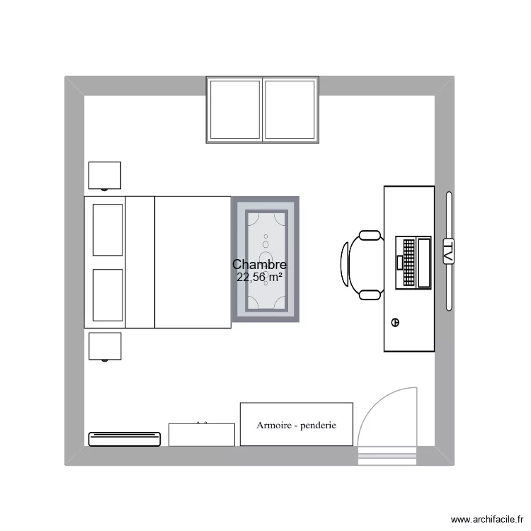 NAEL. Plan de 1 pièce et 23 m²