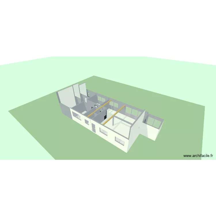 maison commelle chris/clem. Plan de 7  et 117 m²