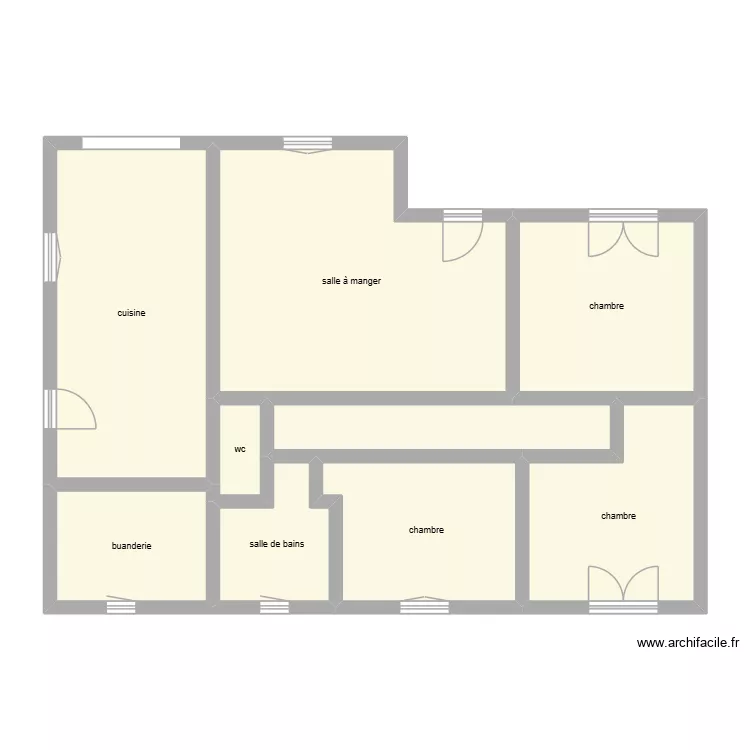 BISSON &eacute;tat initial. Plan de 9  et 97 m²