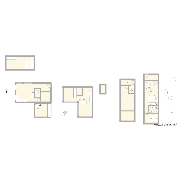 mini chalet. Plan de 12 pièces et 173 m2