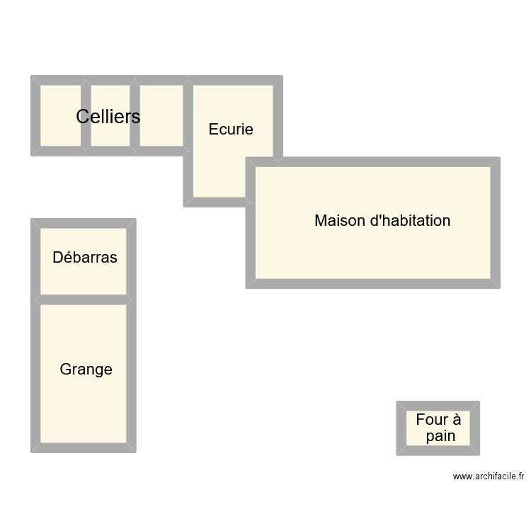 chamblon ependance. Plan de 8 pièces et 50 m2