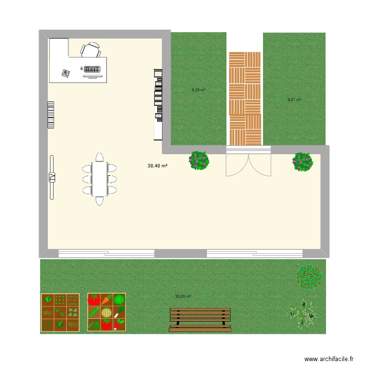 plan ehpad 2. Plan de 1 pièce et 38 m2