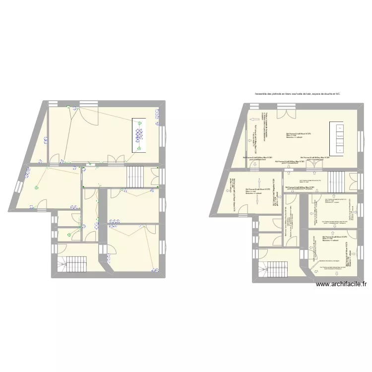 Bureau PF et Marie. Plan de 
