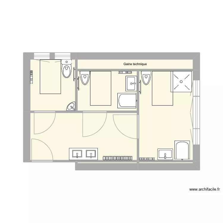 IME Jade sanitaire étage proposition 1. Plan de 7 et 22 m² IME Jade sanitaire étage proposition 1. Plan de 7 et 22 m²
