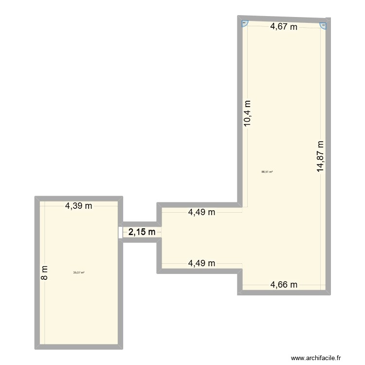 test 1. Plan de 0 pièce et 0 m2
