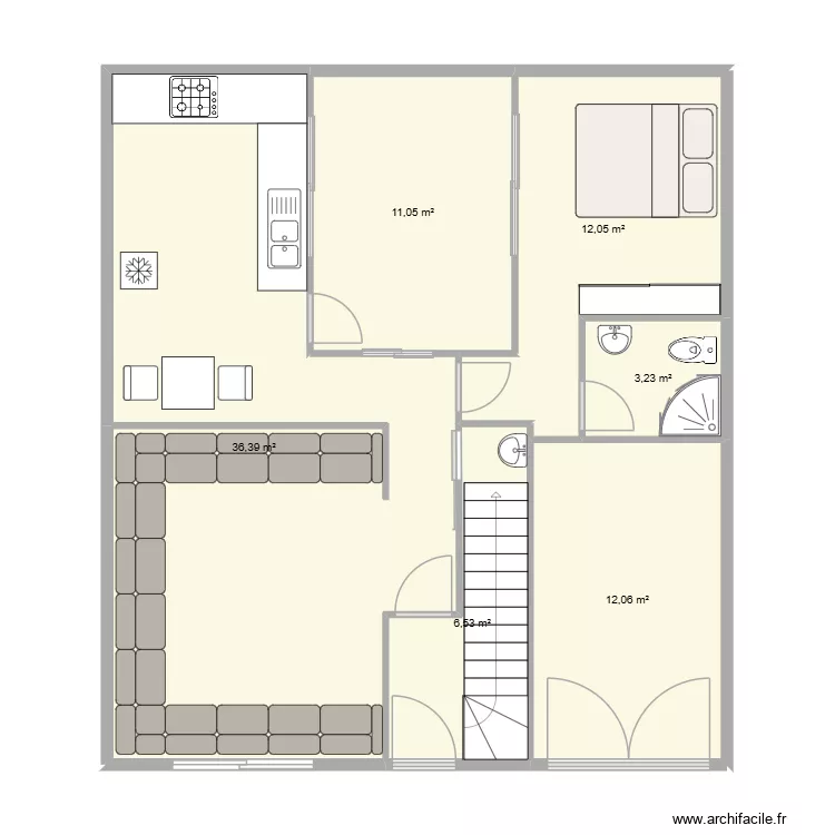 MAISON1. Plan de 6 et 81 m² MAISON1. Plan de 6 et 81 m²