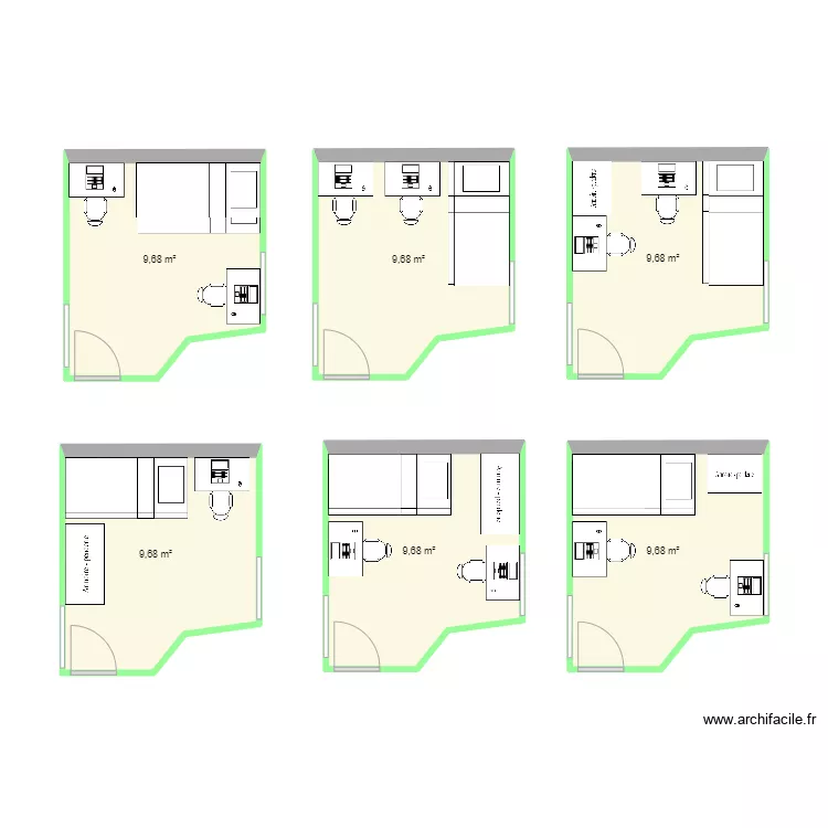 Chambre Mosh&eacute; & Shlomo. Plan de 
