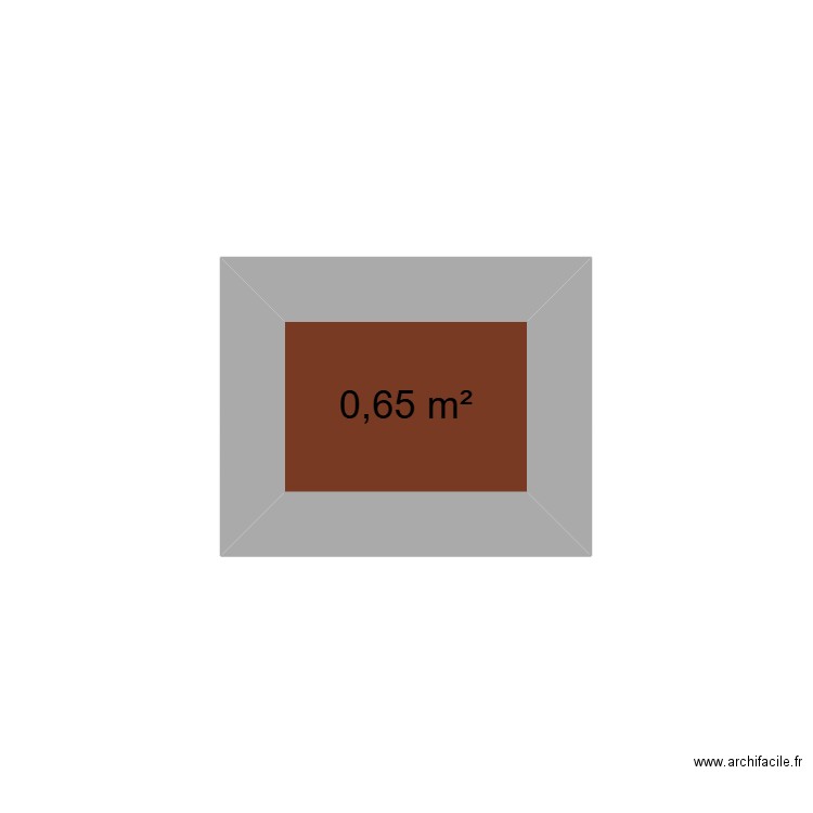 maison. Plan de 1 pièce et 1 m2