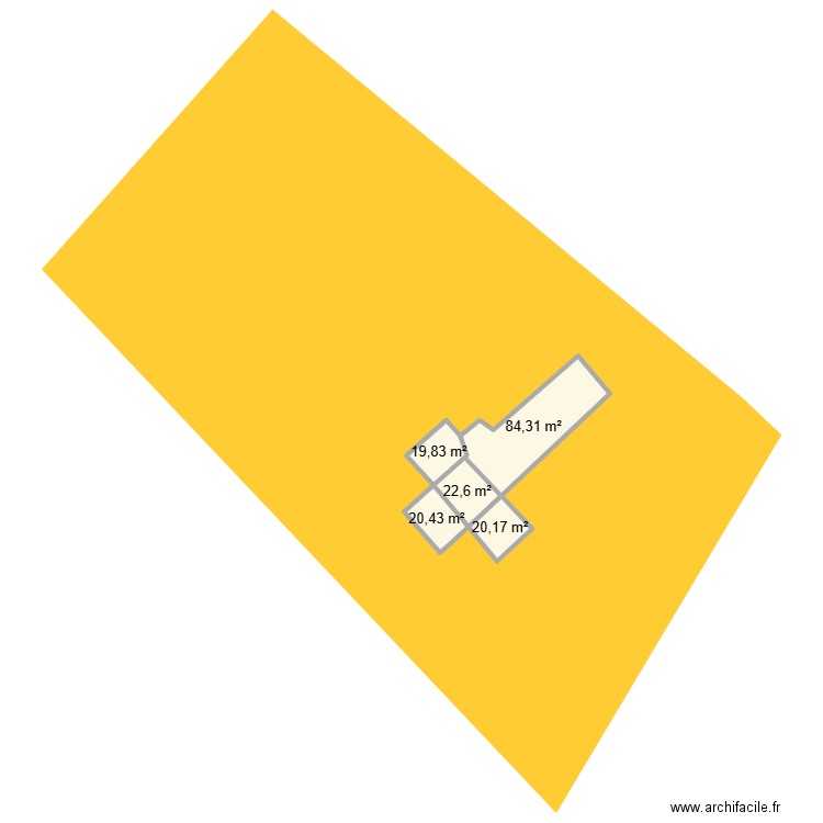 PROJET BOSROBERT. Plan de 5 pièces et 167 m2