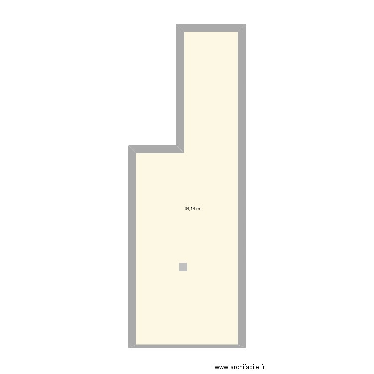 nemour. Plan de 1 pièce et 34 m2