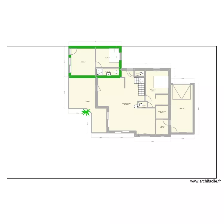 gouesnach 2. Plan de 11  et 134 m²