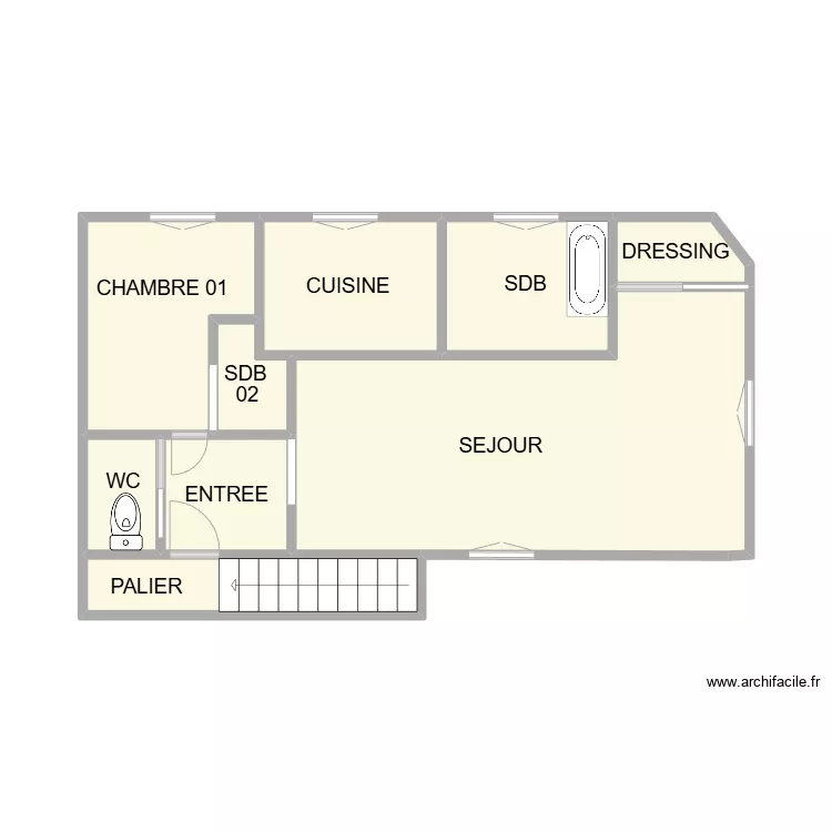 ETAGE 01GUIGUI NIMES. Plan de 