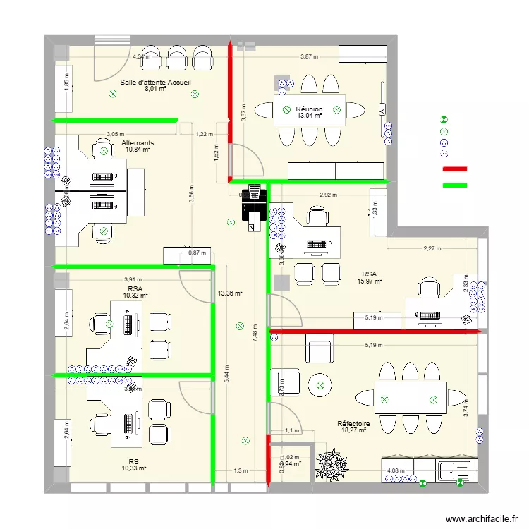 Antenne Villeneuve loubet aménagement. Plan de 9 et 101 m² Antenne Villeneuve loubet aménagement. Plan de 9 et 101 m²
