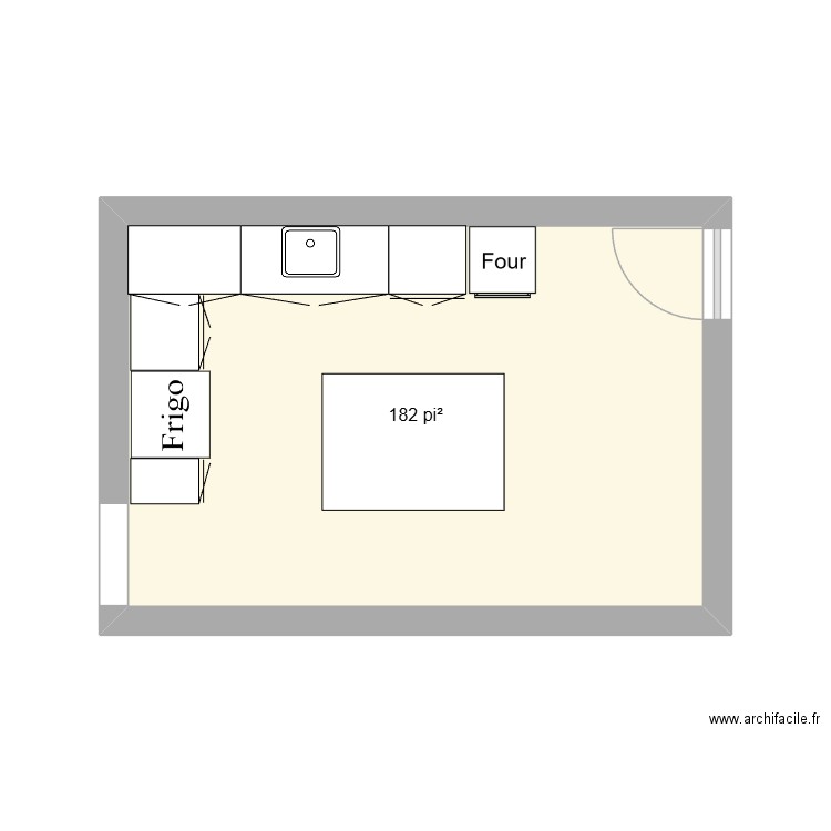 1234. Plan de 1 pièce et 17 m2