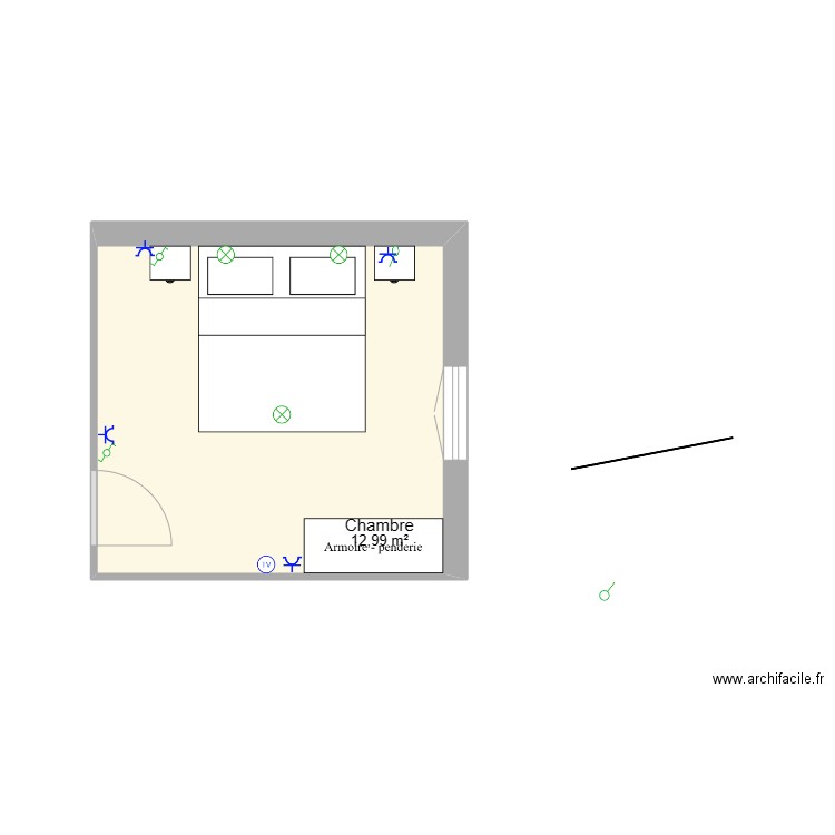 chambre de youssoudf. Plan de 0 pièce et 0 m2