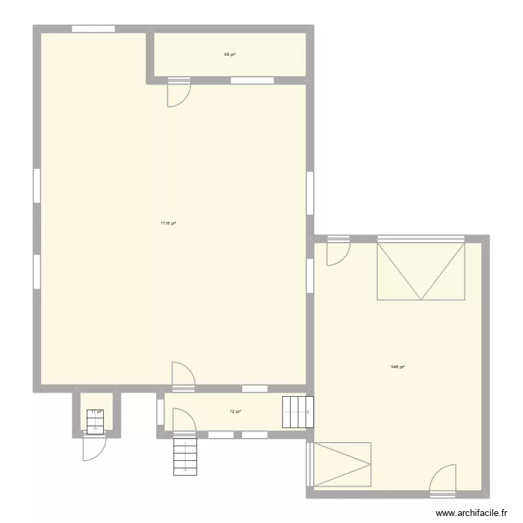 Garage. Plan de 5  et 171 m²