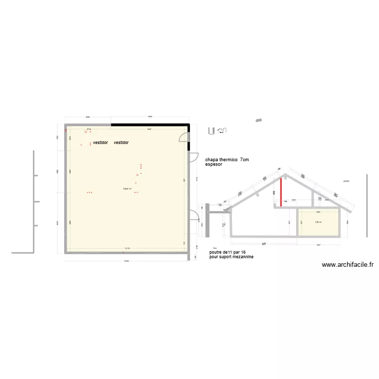 osb plomberie. Plan de 2  et 114 m²