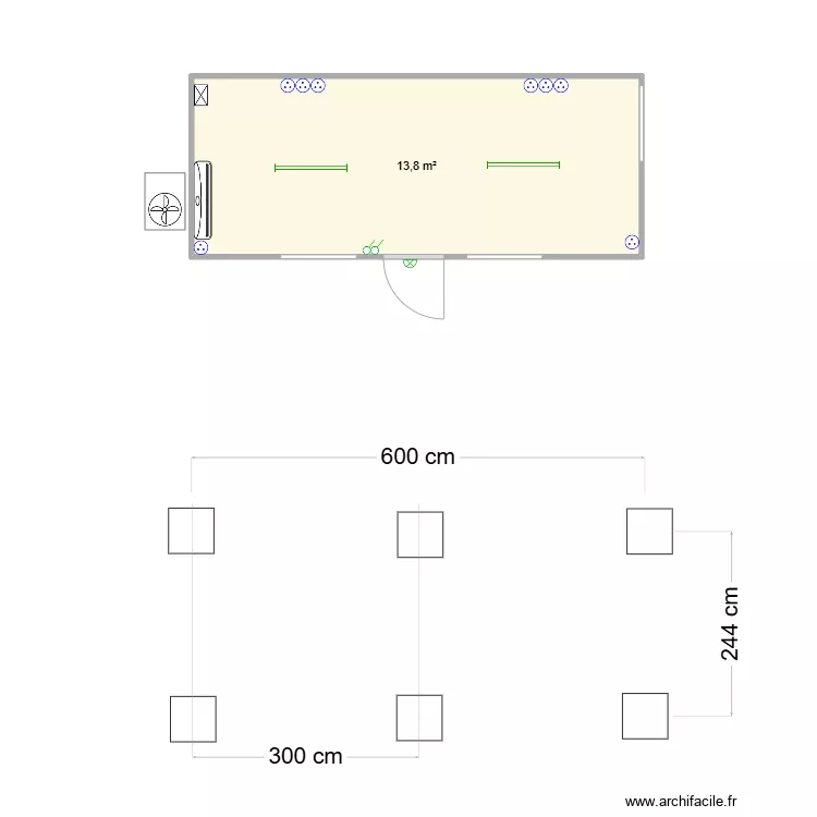 Cols GM 1 Bureau. Plan de 