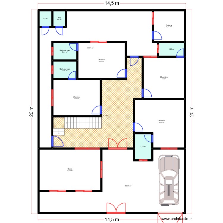 Fatou Sall RDC 1. Plan de 0 pièce et 0 m2