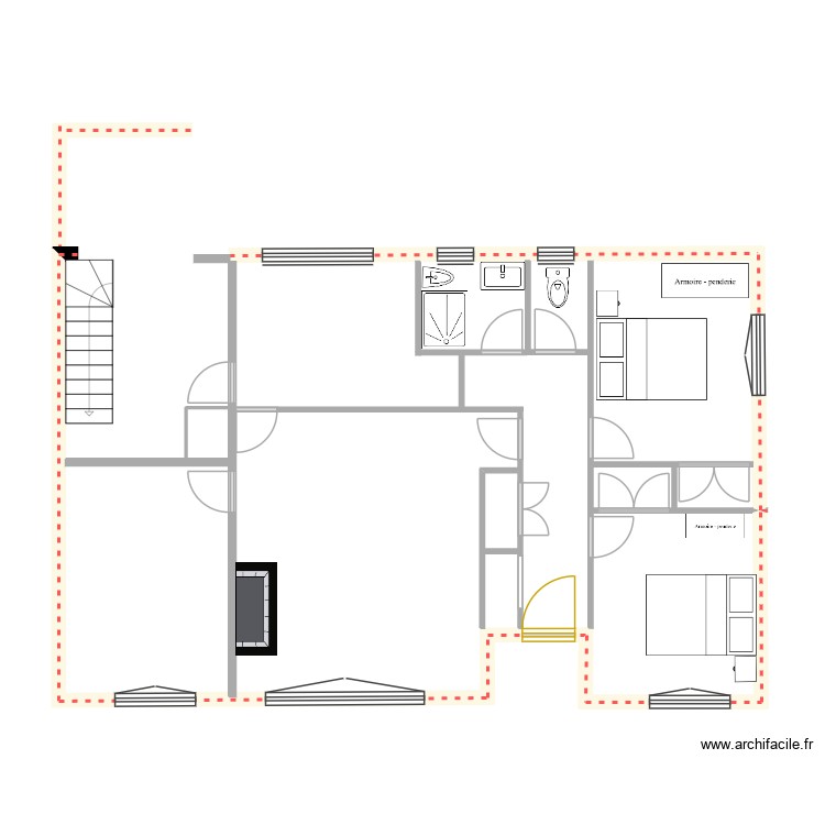 Maison villenave modifi&eacute;e. Plan de 0 pièce et 0 m2
