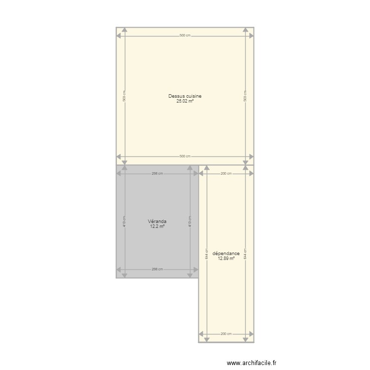 Hocquinghem. Plan de 3 pièces et 50 m2