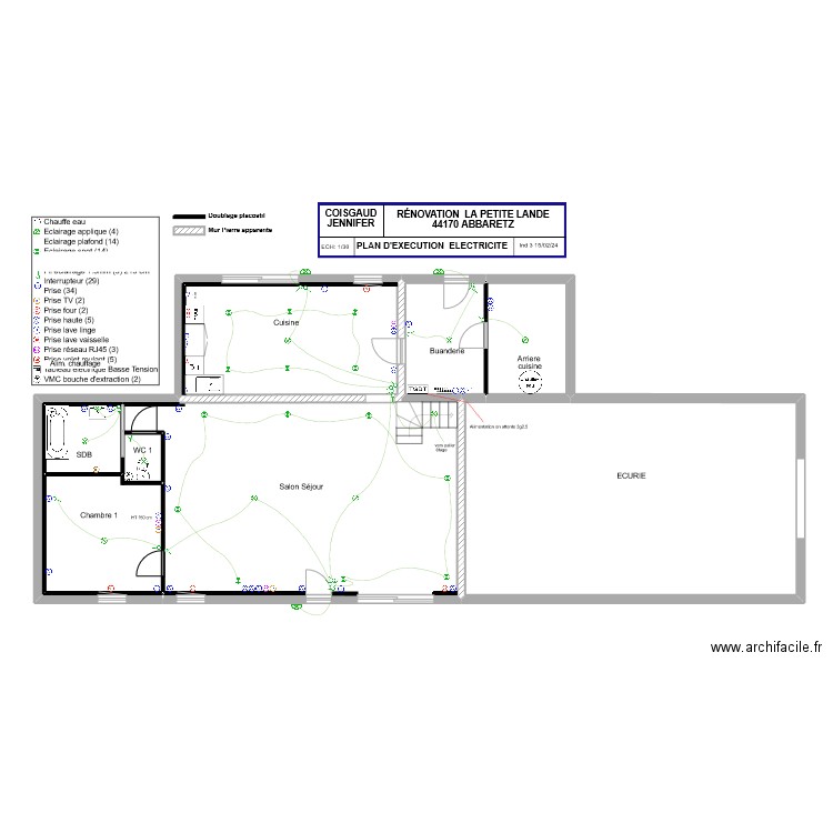 COISGAUD ELEC ind3. Plan de 13 pièces et 255 m2