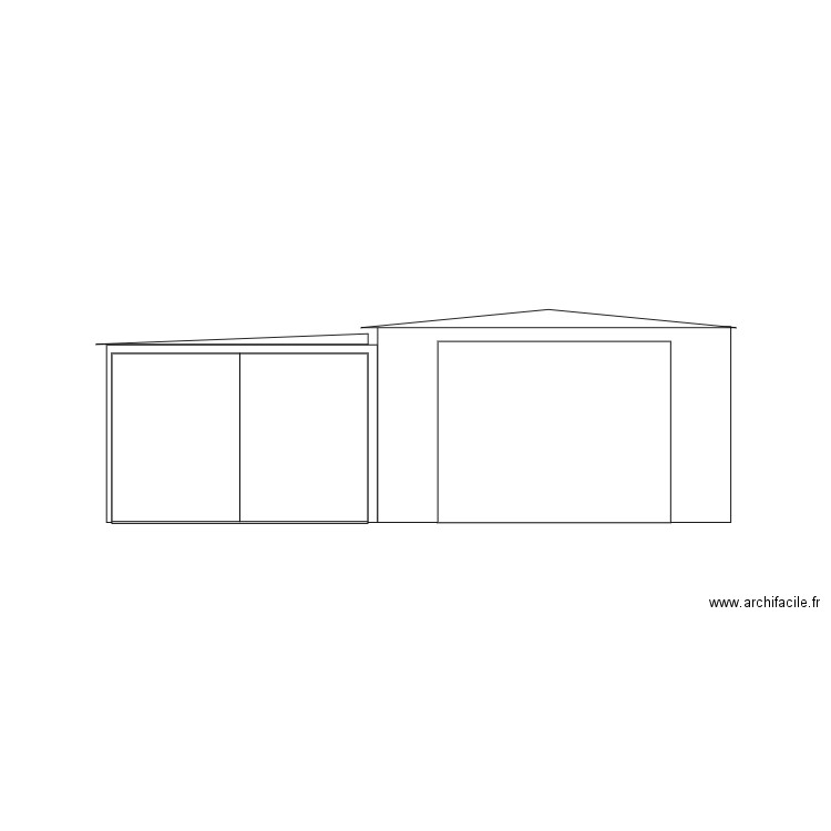 face sud actuelle. Plan de 0 pièce et 0 m2