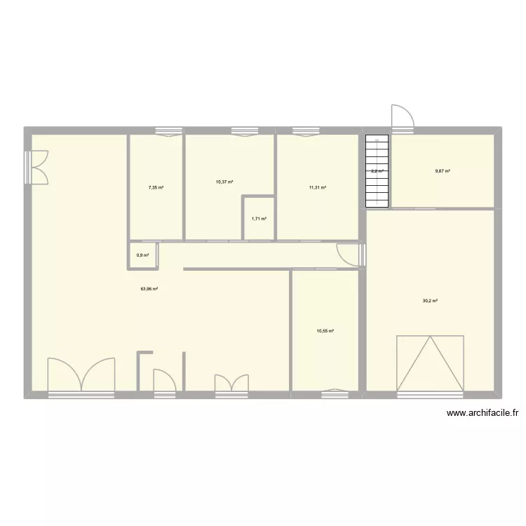 Maison la motte. Plan de 10  et 148 m²