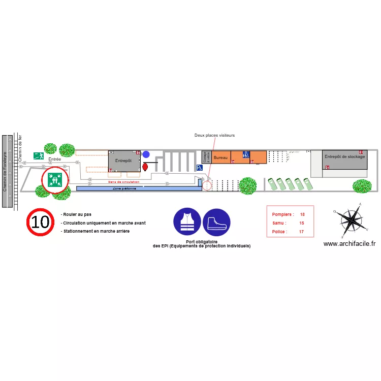 Plan Fondeyre visite. Plan de 
