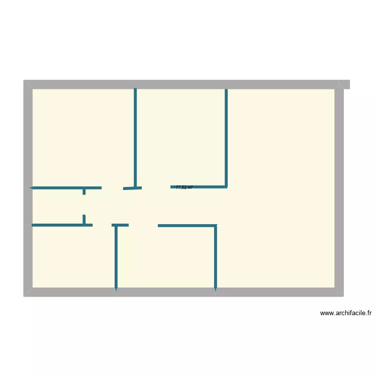 Projet maison St paul de Fenouillet 014. Plan de 1  et 78 m²