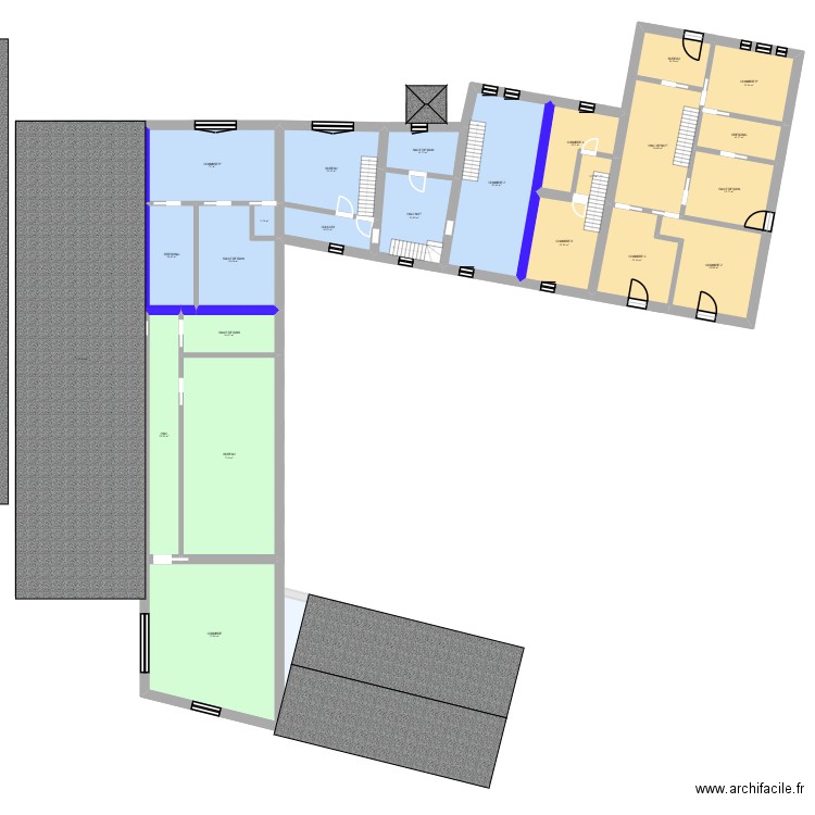 HOGNE DEFINITIF. Plan de 55 pièces et 2174 m2