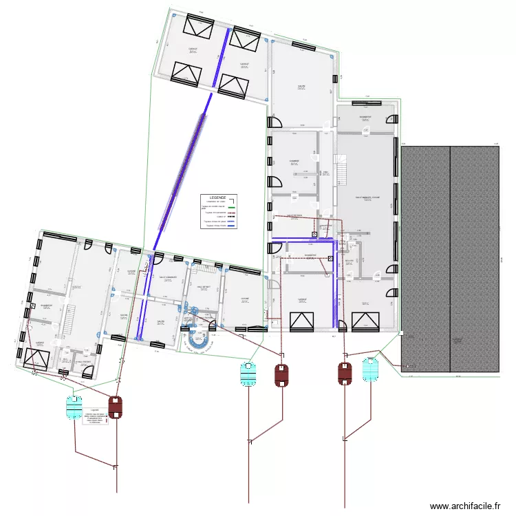 HOGNE DEFINITIF. Plan de 85 pièces et 3273 m²