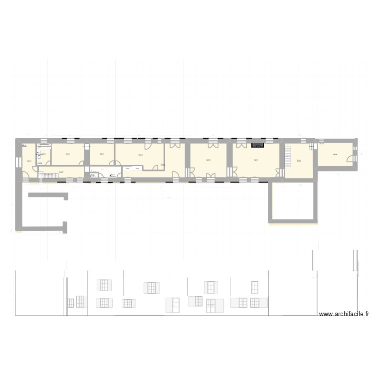 25_11_29 Nouveau plan RdC, 1er étage avec toitures. Plan de 27 pièces et 603 m2